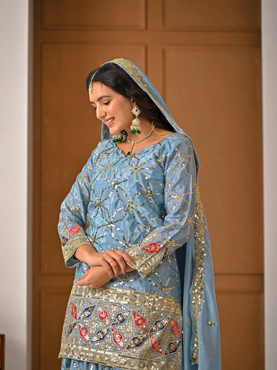 The Sovereign Chartreuse Mirror-Craft Gharara